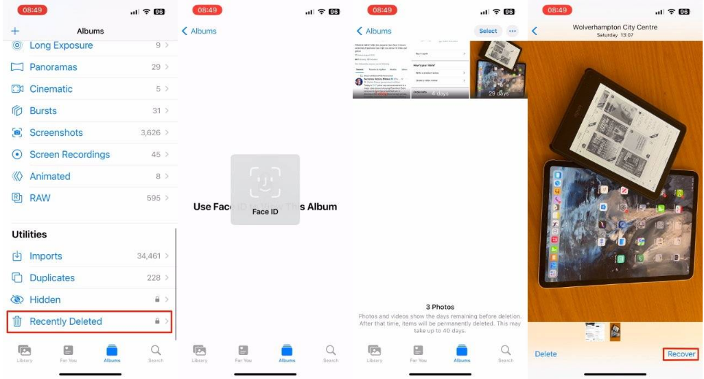 大冶苹果14维修分享 iPhone14 上恢复已删除的照片 