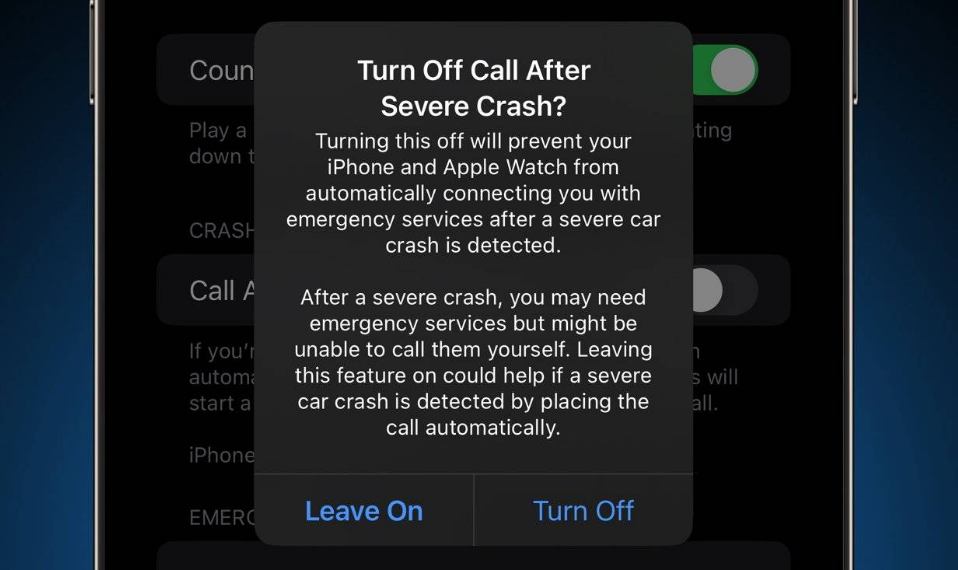 大冶苹果14维修分享 iPhone 14 和 Apple Watch 上关闭崩溃检测 